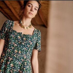 Sézane Victoria floral midi dress 40/8